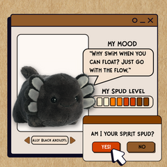 Aurora® - Spudsters⢠- 10" Ally Black Axolotlâ¢