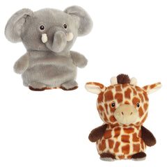 Aurora® - Eco Nation⢠- Reversible Eco Pairs - 6.5" Elephant and Giraffe