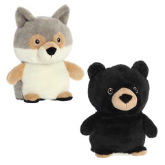 Aurora® - Eco Nation⢠- Reversible Eco Pairs - 6.5" Black Bear and Wolf