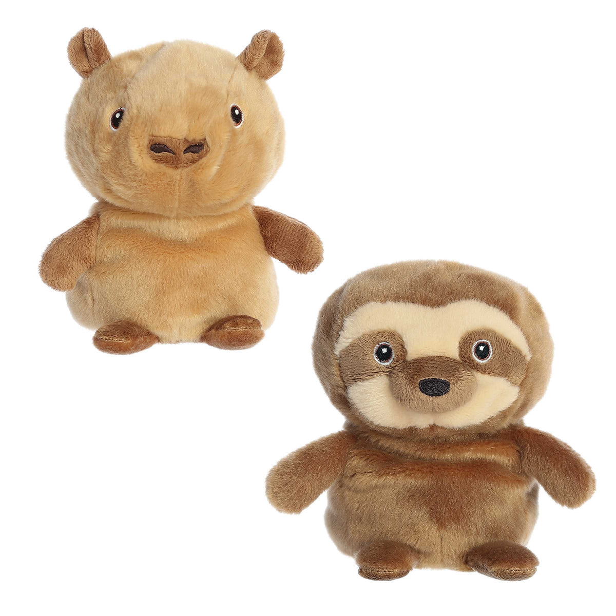 AuroraÂ® - Eco Nationâ¢ - Reversible Eco Pairs - 6.6" Capybara and Sloth