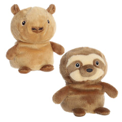 AuroraÂ® - Eco Nationâ¢ - Reversible Eco Pairs - 6.6" Capybara and Sloth