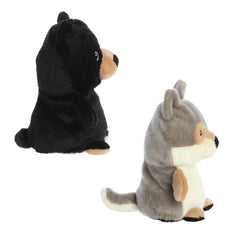 AuroraÂ® - Eco Nationâ¢ - Reversible Eco Pairs - 6.5" Black Bear and Wolf